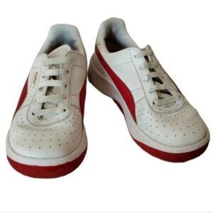 Puma Sneakers GV Special White Red Elastic Laces Youth 13 ½ Shoes KIDS BOYS